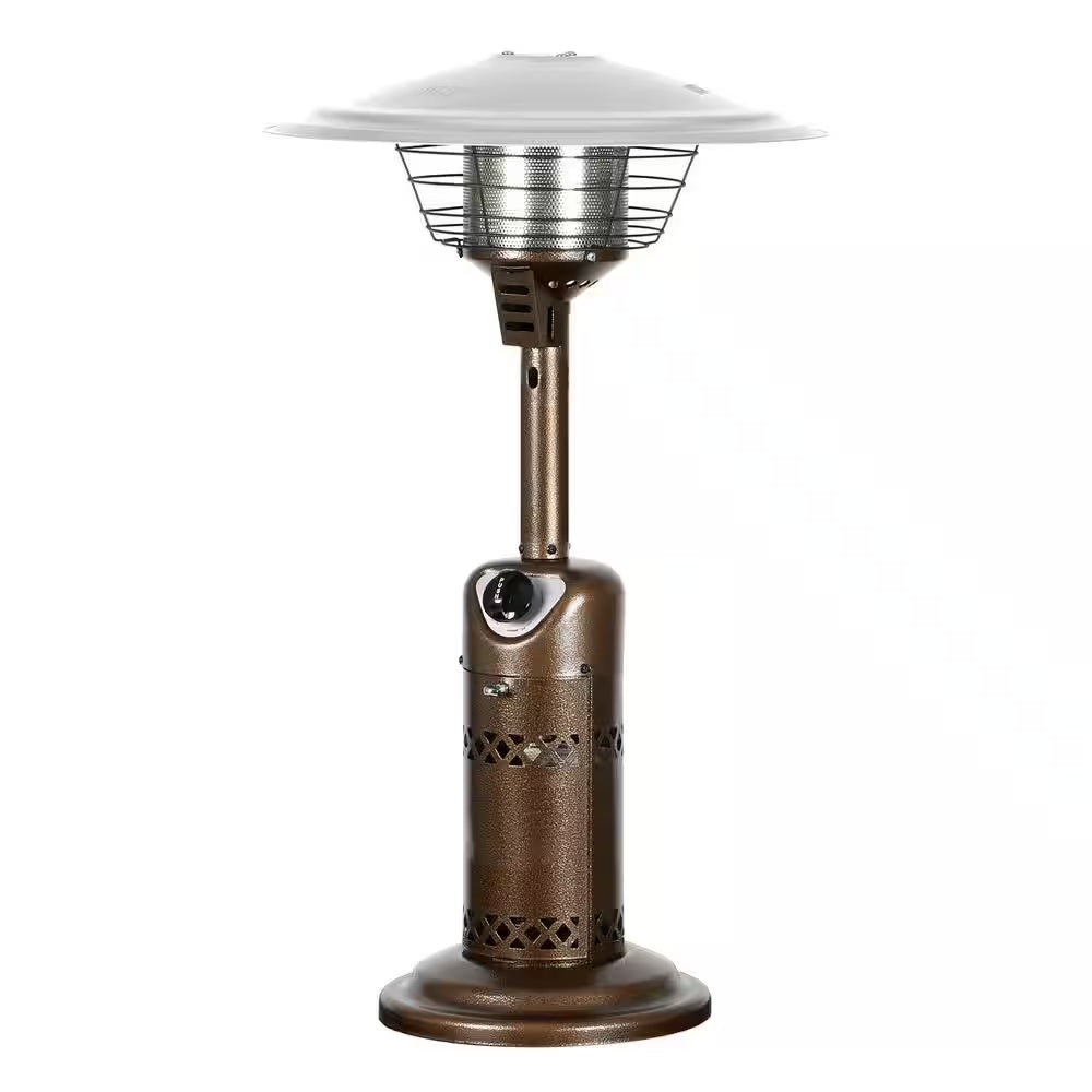 Portable Patio Heater, Outdoor Propane Table Top Heater, Bronze